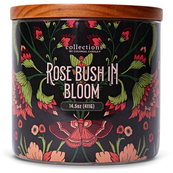 Colonial Candle Deco Collection sojowa świeca zapachowa w szkle 3 knoty 14.5 oz 411 g - Rose Bush In Bloom