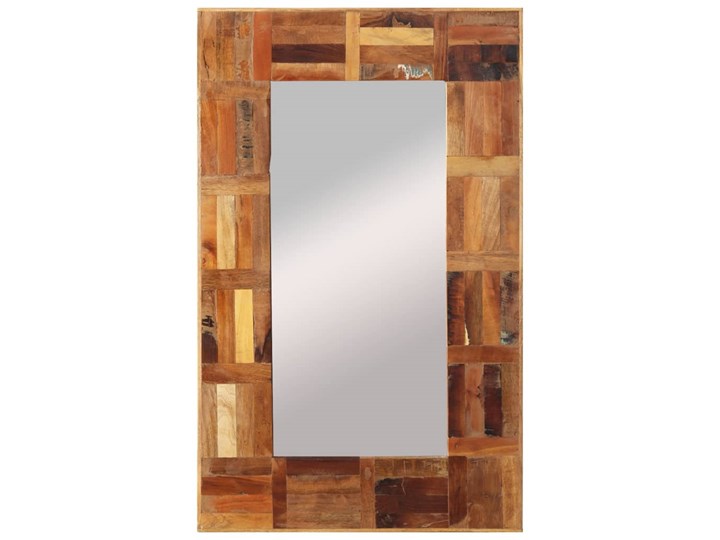 vidaXL Lustro ścienne w ramie z litego drewna z odzysku, 50x80 cm Prostokątne Lustro z ramą Pomieszczenie Garderoba