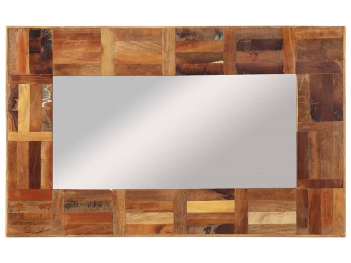 vidaXL Lustro ścienne w ramie z litego drewna z odzysku, 50x80 cm Lustro z ramą Prostokątne Pomieszczenie Sypialnia