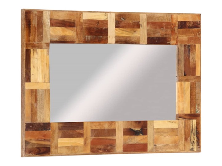 vidaXL Lustro ścienne w ramie z litego drewna z odzysku, 50x80 cm Prostokątne Lustro z ramą Pomieszczenie Garderoba