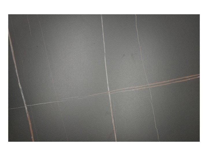 Stół jadalniany z blatem ze spieku Skinny Stone Black Marmur Wysokość 74 cm Stal Metal Kolor Czarny