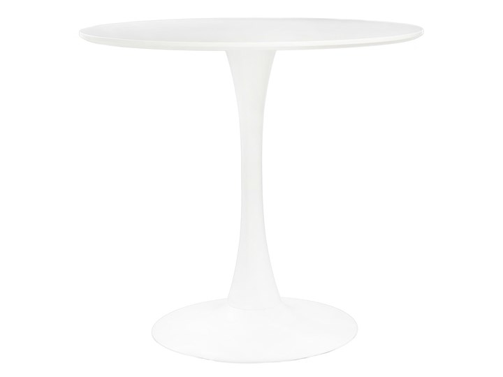Stół jadalniany Skinny White Metal Płyta MDF Stal Wysokość 74 cm Pomieszczenie Stoły do jadalni Kształt blatu Okrągły