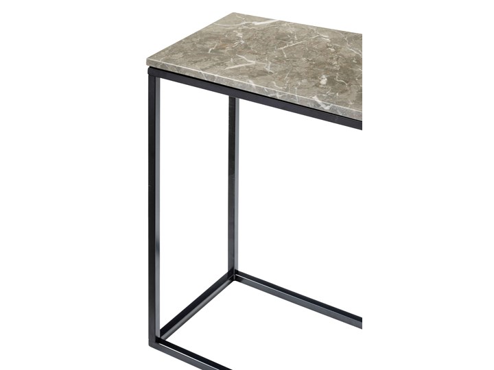 Konsola Accent szary marmur czarne nogi Szerokość 100 cm Stal nierdzewna Głębokość 35 cm Wysokość 75 cm Styl Tradycyjny Pomieszczenie Salon