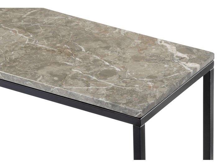 Konsola Accent szary marmur czarne nogi Głębokość 35 cm Stal nierdzewna Szerokość 100 cm Wysokość 75 cm Styl Glamour