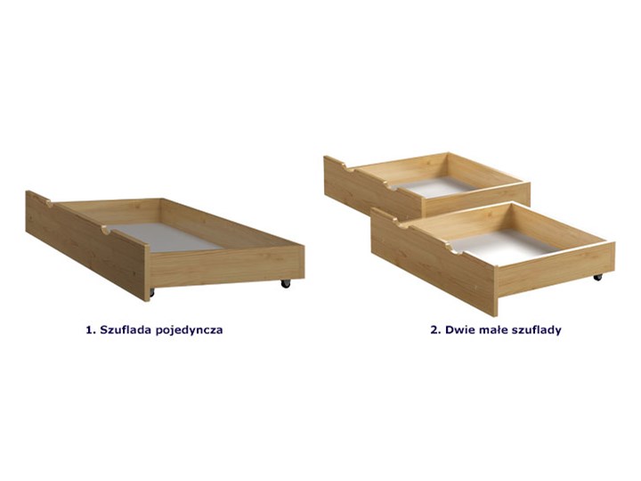 Skandynawskie łóżko w kształcie domku z szufladą, sosna - Zuzu 4X 200x90 cm Płyta meblowa Domki Drewno Łóżko piętrowe Płyta MDF Rozmiar materaca 90x200 cm