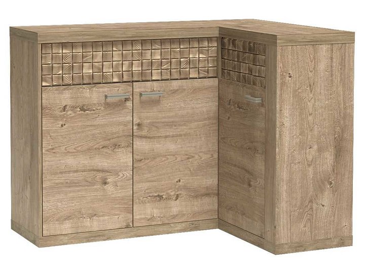 Komoda narożna dąb ribbeck - Inga 16X Pomieszczenie Pokój nastolatka Drewno Wysokość 99 cm Szerokość 132 cm Płyta MDF Pomieszczenie Sypialnia