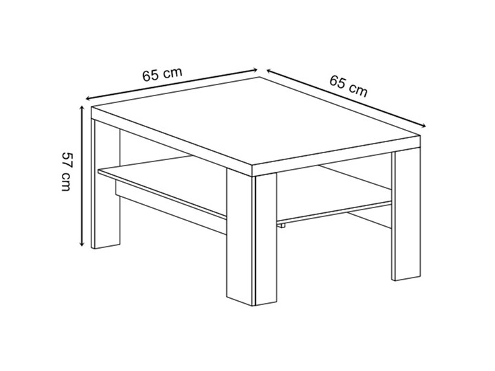 Stolik kawowy dąb ribbeck - Inga 20X Drewno Zestaw stolików Ława Wysokość 57 cm Średnica