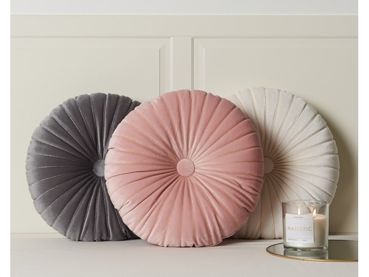 Sinsay - Poduszka dekoracyjna - Różowy Okrągłe Poliester 36x36 cm Styl Glamour
