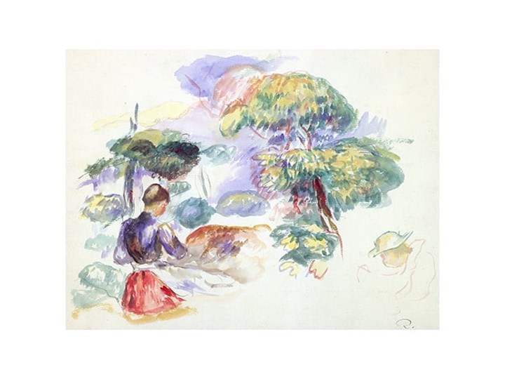 Reprodukcja obrazu Auguste’a Renoira - Landscape with a Girl, 60x45 cm Szerokość 60 cm Orientacja Pozioma Wzór Pojazdy