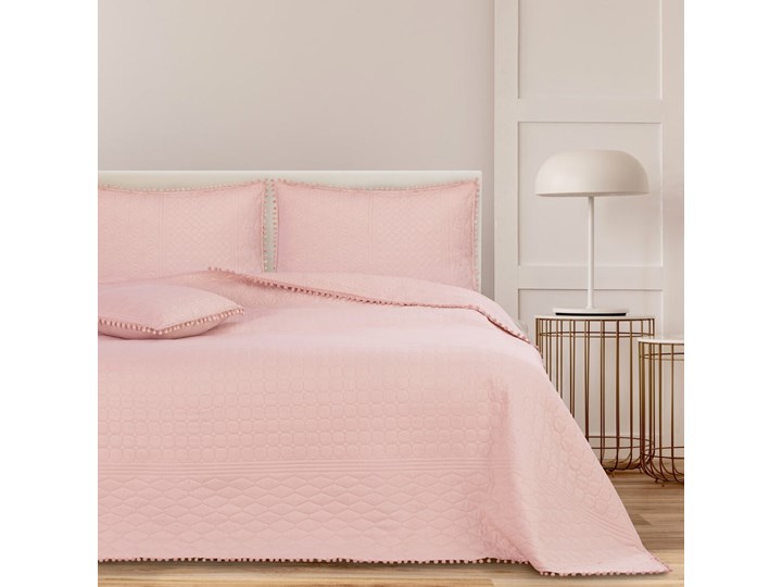 Pudrowa narzuta na łóżko AmeliaHome Meadore, 200 x 220 cm Kategoria Narzuty Poliester 200x220 cm Kolor Różowy