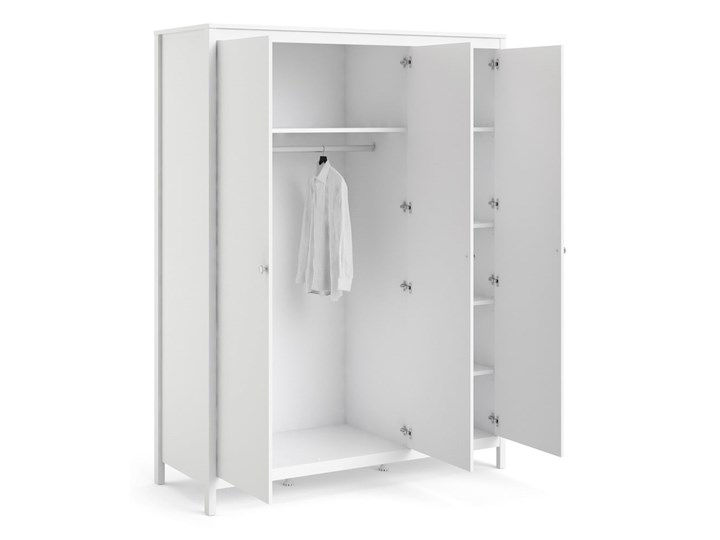 Biała szafa Tvilum Madrid Wysokość 199 cm Szerokość 150 cm Głębokość 58,4 cm Kolor Biały