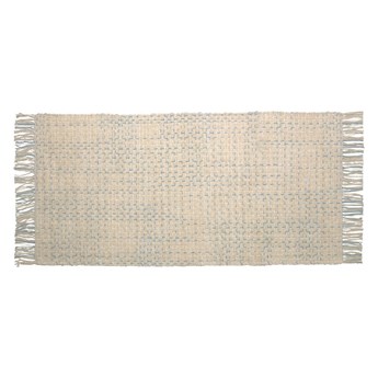 Niebiesko-beżowy bawełniany dywan dziecięcy Kave Home Nur, 70x140 cm