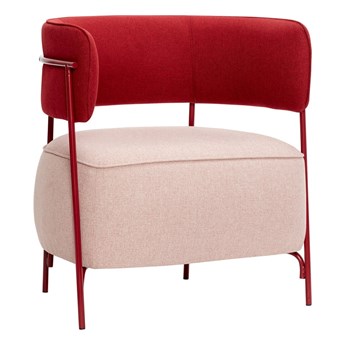 Czerwono-różowy fotel Hübsch Cherry