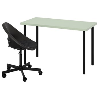 IKEA LAGKAPTEN Biurko i krzesło, jasnozielony/ciemnoszary czarny