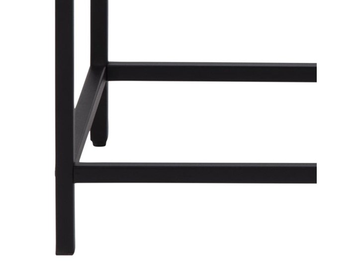 Loftowa konsola z półką Seaford w kolorze czarnym Szerokość 77 cm Wysokość 79 cm Głębokość 35 cm Z szufladą Drewno Metal Styl Industrialny