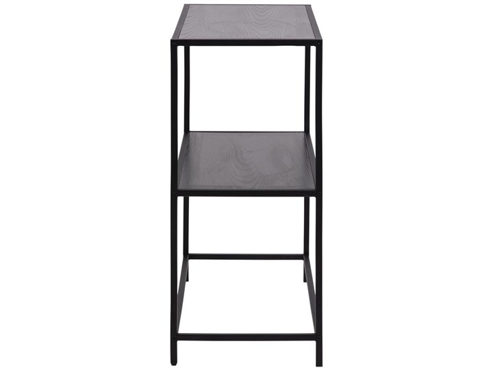 Loftowa konsola z półką Seaford w kolorze czarnym Drewno Głębokość 35 cm Wysokość 79 cm Styl Nowoczesny Metal Szerokość 77 cm Z szufladą Kategoria Konsole
