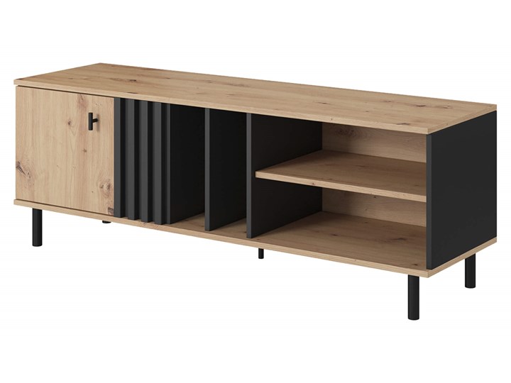 Stolik RTV 138 (C) MADIS Dąb artisan / antracyt Głębokość 40 cm Szerokość 139 cm Na telewizor Drewno Szafka Na dekoder Płyta MDF Wysokość 50 cm Na głośnik Na kino domowe Kategoria Szafki RTV