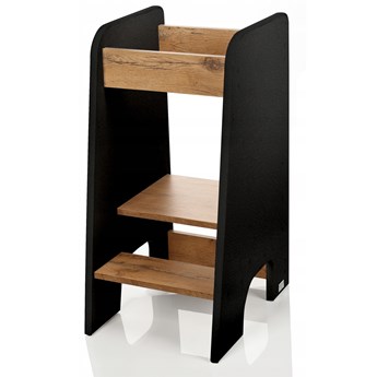 Montessori Kitchen Helper pomocnik dla dzieci czarno-dębowy KH-210