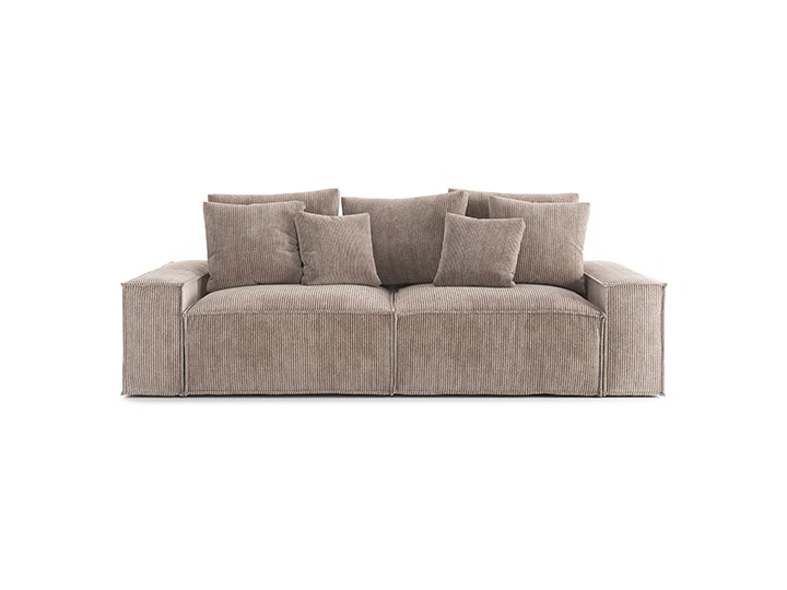 Sofa Loft 3-osobowa, Cappucino Stała konstrukcja Głębokość 121 cm Szerokość 242 cm Materiał obicia Tkanina