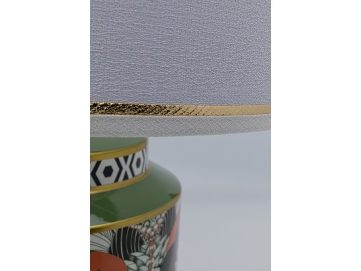 Lampa stołowa Zebra Duo Ø40x63 cm porcelana kolorowa - abażur biały Kolor Wielokolorowy Lampa z abażurem Kategoria Lampy stołowe