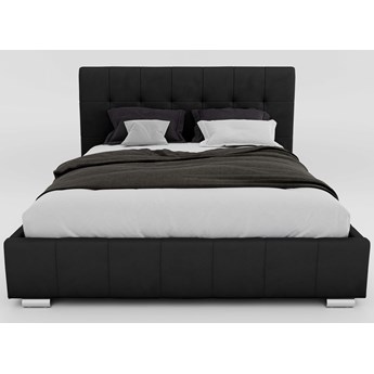 Łóżko tapicerowane 140x200 LB-150P czarny welur