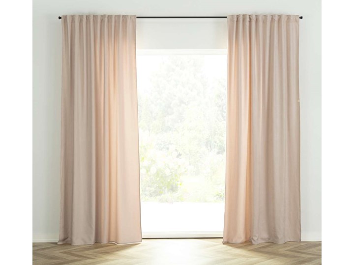 Zasłona BASIC na taśmie marszczącej 140x260 cm beżowy szenil 1 szt., 140 x 260 cm