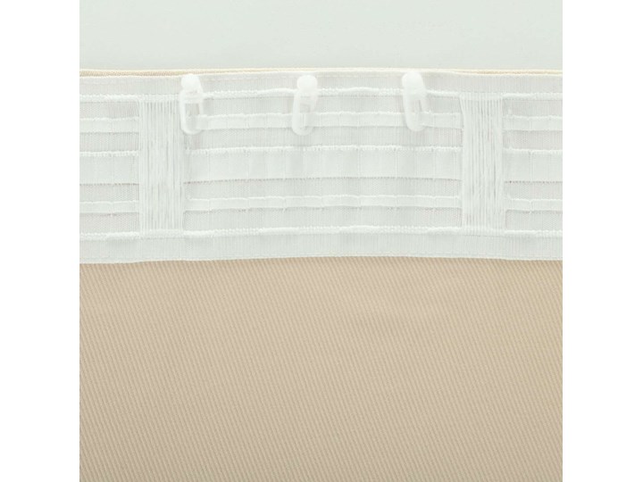 Zasłona BASIC na taśmie marszczącej 140x260 cm beżowy szenil 1 szt., 140 x 260 cm