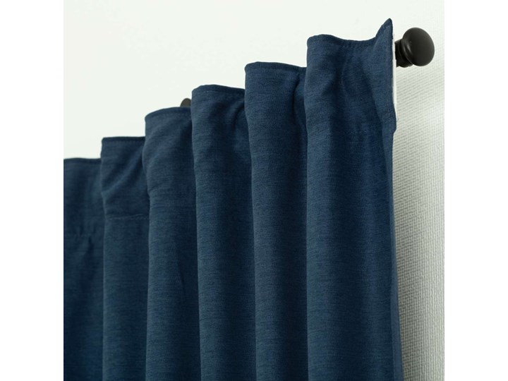 Zasłona BASIC na taśmie marszczącej 140x260 cm niebieski szenil 1 szt., 140 x 260 cm