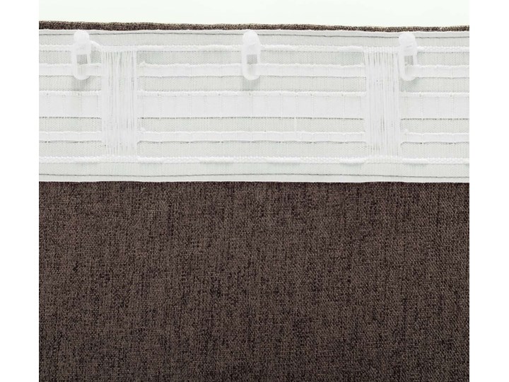 Zasłona BASIC na taśmie marszczącej 140x300 cm szarobrązowy 1 szt., 140 x 300 cm