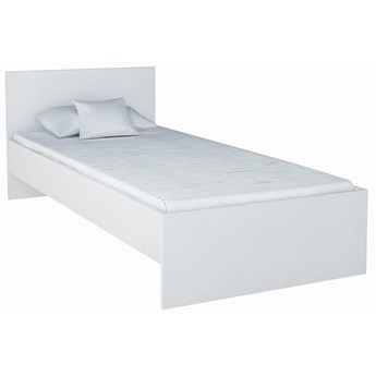 Białe łóżko z zagłówkiem - Lombi 90x200