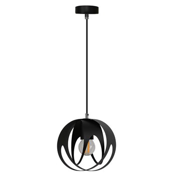 Czarna pojedyncza lampa wisząca loft - S654-Biva