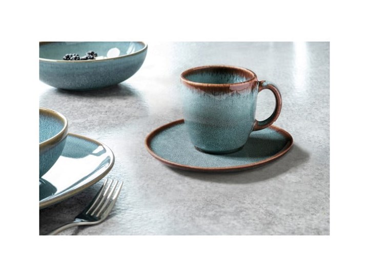 Turkusowo-brązowa kamionkowa filiżanka Villeroy & Boch Like Lave, 190 ml Kamionka Kolor Turkusowy