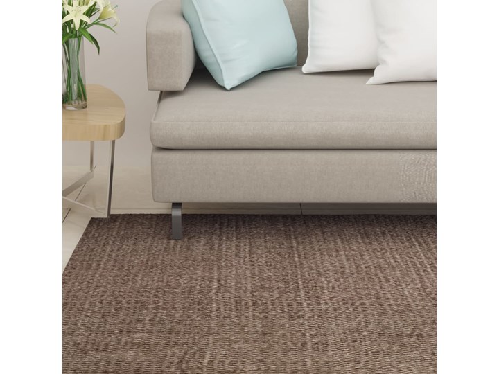 vidaXL Dywanik, naturalny sizal, 100x150 cm, brązowy Dywany Juta Chodniki Dywaniki Kolor Szary