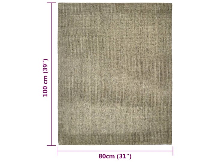 vidaXL Dywanik, naturalny sizal, 80x100 cm, kolor taupe Chodniki Dywany Juta Dywaniki Kategoria Dywany