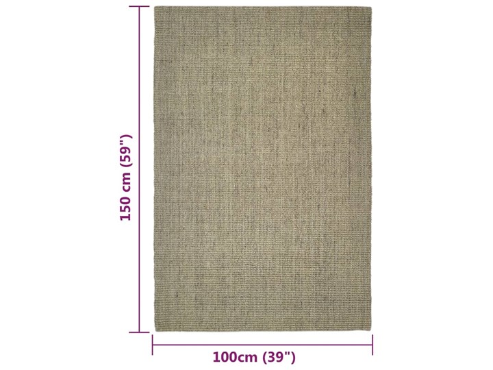 vidaXL Dywanik, naturalny sizal, 100x150 cm, kolor taupe Dywany Dywaniki Chodniki Juta Kolor Beżowy
