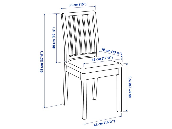 IKEA EKEDALEN / EKEDALEN Stół i 4 krzesła, dąb imit. dębu/Orrsta jasnoszary, 120/180 cm Kategoria Stoły z krzesłami