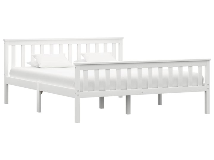 vidaXL Rama łóżka z 4 szufladami, biała, drewno sosnowe, 160 x 200 cm Łóżko drewniane Kolor Biały