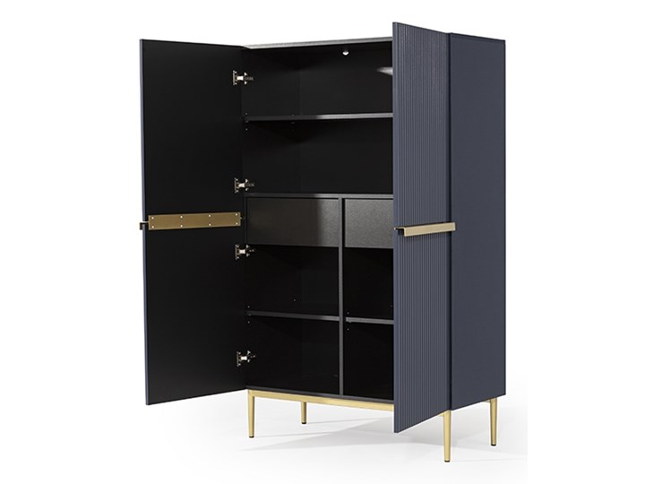 BOGART. Kredens Nicole granat MDF / złote nóżki Wysokość 160 cm Głębokość 45 cm Szerokość 100 cm Płyta MDF Styl Glamour