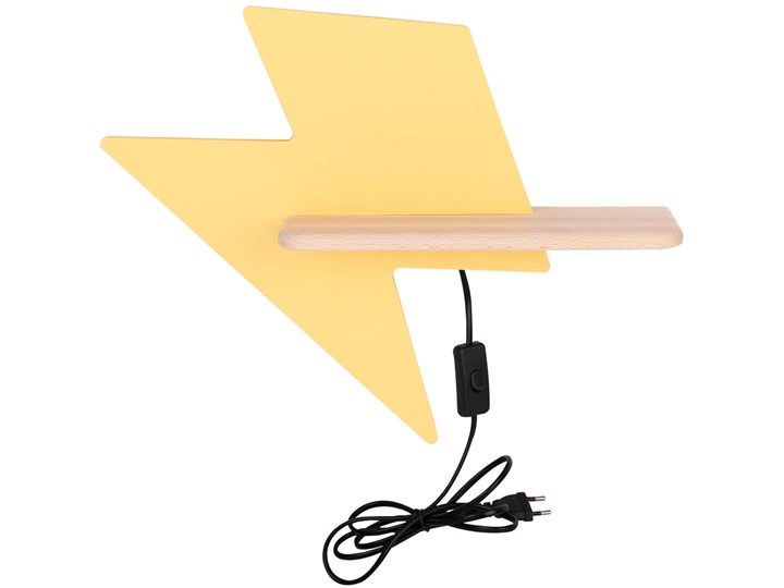 Żółta lampka nocna błyskawica z przewodem - K040-Iti Lampa stojąca Kolor Żółty Kinkiet Kategoria Lampy dziecięce