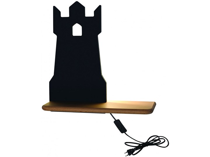 Czarna lampka dla dzieci w kształcie wieży z wtyczką - K026-Zizi Kinkiet Kolor Czarny