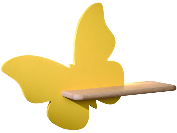 Żółty kinkiet dziecięcy motyl z półką - K031-Didi Kategoria Lampy dziecięce