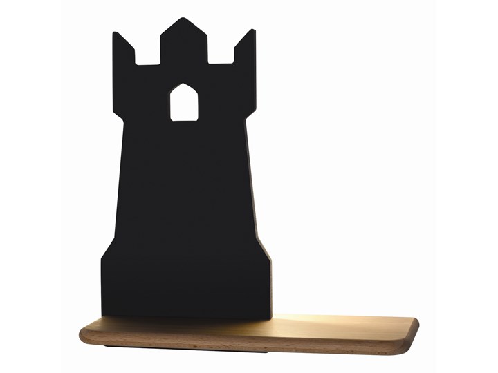 Czarna lampka dziecięca w kształcie zamkowej wieży - K025-Zizi Kinkiet Kolor Czarny
