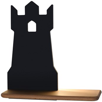 Czarna lampka dziecięca w kształcie zamkowej wieży - K025-Zizi