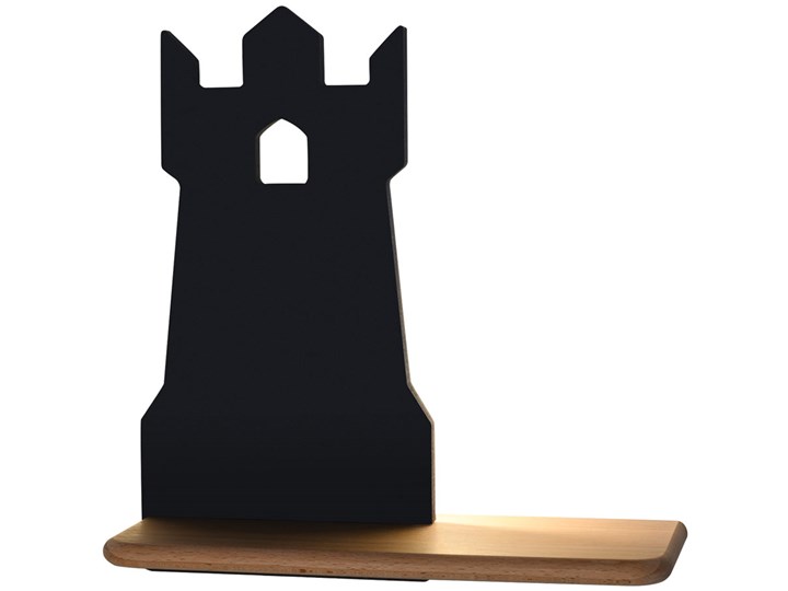 Czarna lampka dziecięca w kształcie zamkowej wieży - K025-Zizi Kinkiet Kolor Czarny Kategoria Lampy dziecięce