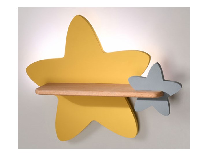 Żółto-szara lampka nocna dziecięca gwiazdki - K035-Ari Kinkiet Lampa stojąca Kolor Żółty