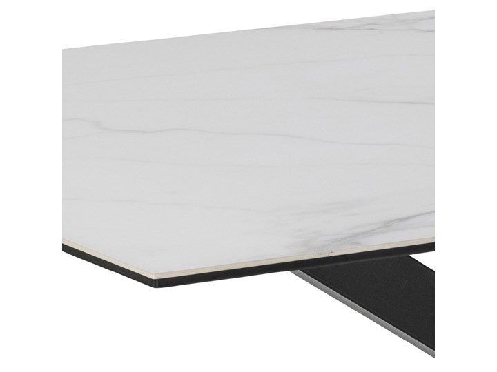 Biały stół z ceramicznym blatem Heaven 160x90 Metal Wysokość 76 cm Szkło Marmur Długość(n) 160 cm
