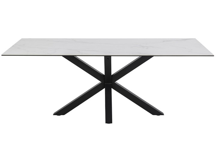 Biały stół z ceramicznym blatem Heaven 200x100 Metal Ceramika Wysokość 76 cm Marmur Długość(n) 200 cm