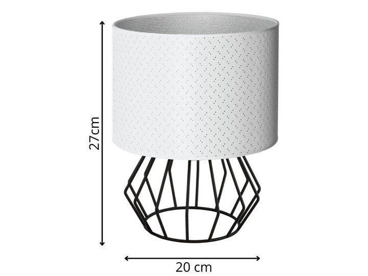Nowoczesna druciana lampka nocna - S623-Heox Pomieszczenie Sypialnia Tkanina Lampa nocna Metal Wysokość 28 cm Styl Nowoczesny