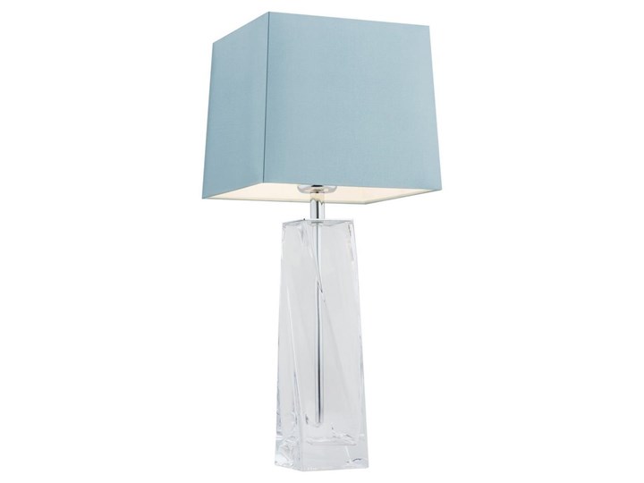 Argon 3839 - Lampa stołowa LILLE 1xE27/15W/230V niebieski Szkło Wysokość 54 cm Lampa z abażurem Metal Tkanina Kategoria Lampy stołowe