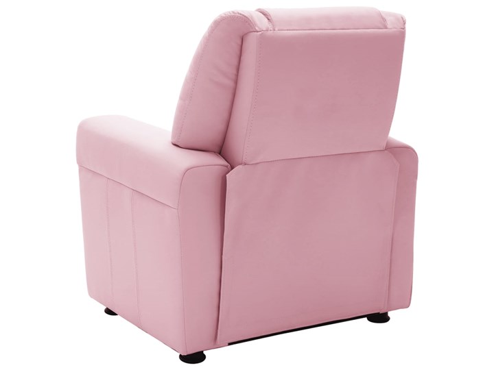 vidaXL Fotel rozkładany dla dzieci, obity sztuczną skórą, różowy Skóra ekologiczna Tkanina Tworzywo sztuczne Metal Kategoria Fotele do salonu